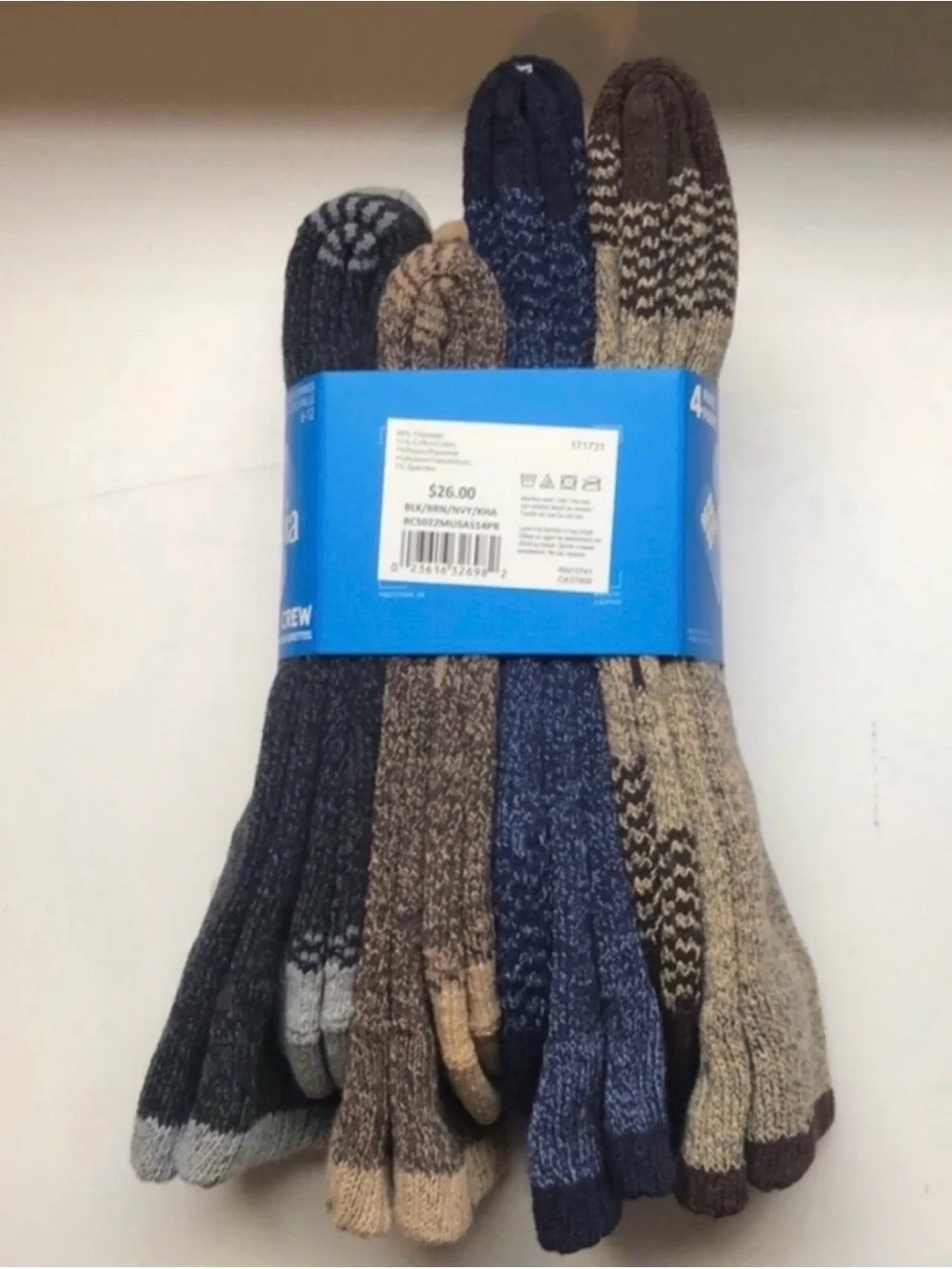 New Columbia Socks Men’s 4 Pair Crew Socks Casual Activewear Outdoor Athletic